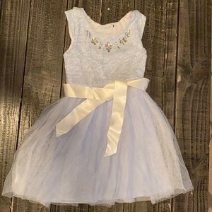 Blue sleeveless dress